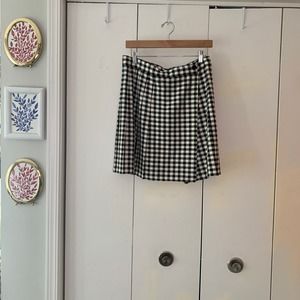 Vintage Black & White Gingham Wrap Skirt Size 10